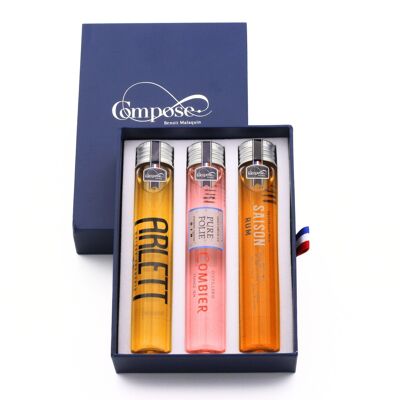 Confezione Regalo 3 Distillati Francesi (1 Rum - 1 Whisky - 1 Gin)