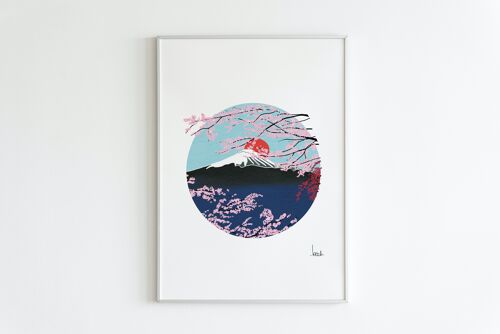 Affiche 'Cherry Blossom Blue'