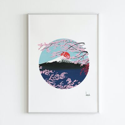 Poster 'Kirschblütenblau'