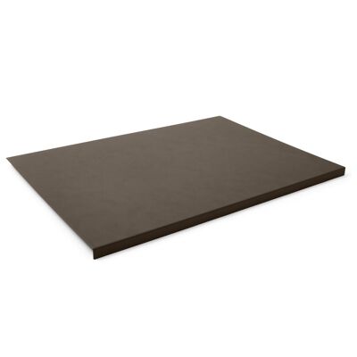 Schreibtischunterlage Talia Bonded Leather Taupe Grey - Stahlstruktur mit Kantenschutz