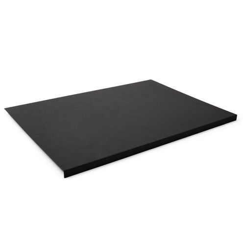 Desk Pad Talia Bonded Leather Anthracite Grey - Steel Structure with Edge Protector