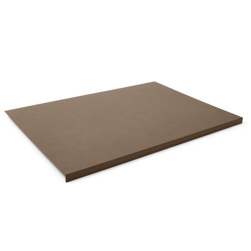 Desk Pad Talia Bonded Leather Dove Grey - Steel Structure with Edge Protector