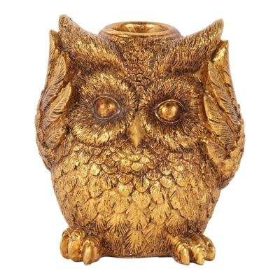 Candleholder owl 9cm hear