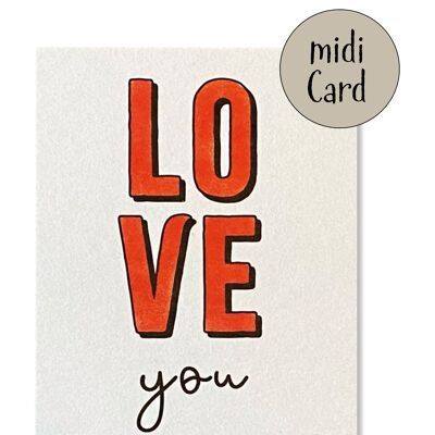Midi card Love you