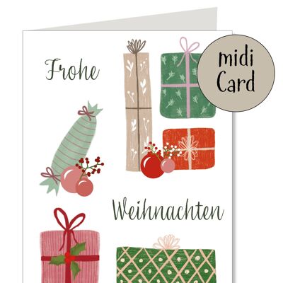 Midi card folding Christmas gifts