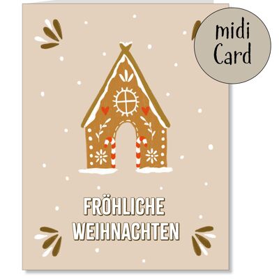 Midi card folding gingerbread house