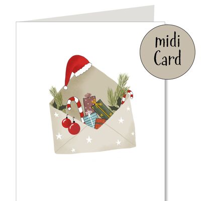 Midi card folding Christmas mail