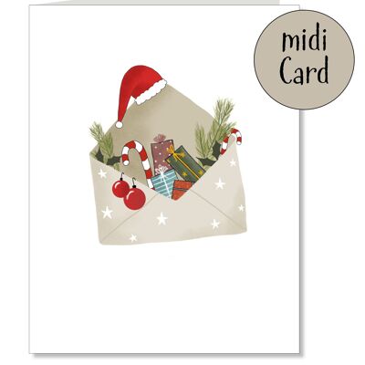 Midi card folding Christmas mail