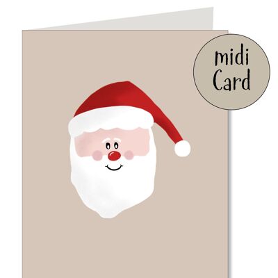 Midi card folding Santa Claus