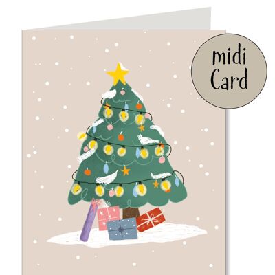 Sapin de Noël pliant carte midi