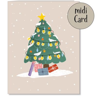 Midi card folding Christmas tree