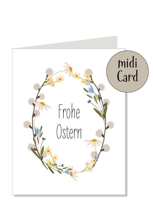 Midikarte Klapp Frohe Ostern