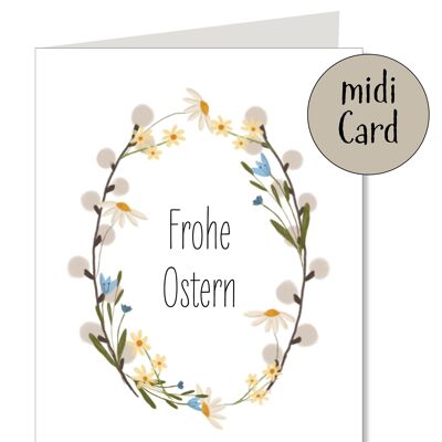 Midikarte Klapp Frohe Ostern