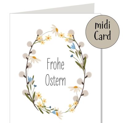 Midi Card Folding Happy Easter