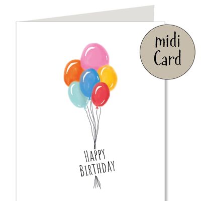 Midi card folding balloons