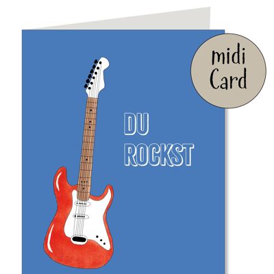 Midi card folding guitar