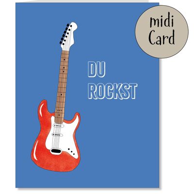 Midi card folding guitar