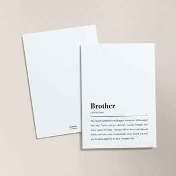 Carte postale pour les frères : définition du "frère" 3
