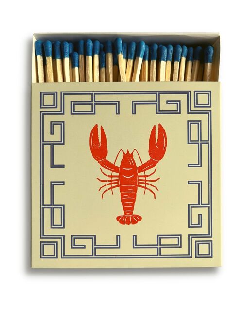 Curator Home Luxury Long Safety Matches I Stylish Lobster Design Square Matchbox