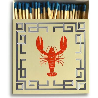 Curator Home Luxury Long Safety Matches I Stylish Lobster Design Square Matchbox