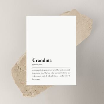 Carte postale pour les grands-mères : définition de « grand-mère » 1