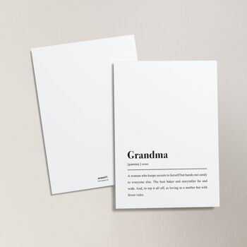 Carte postale pour les grands-mères : définition de « grand-mère » 3