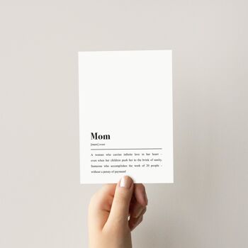 Carte postale pour les mamans : définition "Maman" 2