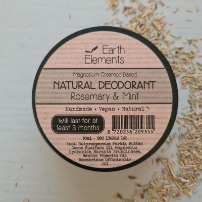 Natural Deodorant Rosemary & Mint - without baking soda - Natural deodorant