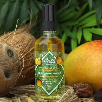 Two-phase organic leave-in hair care mango scent - 100ml - OLEANAT