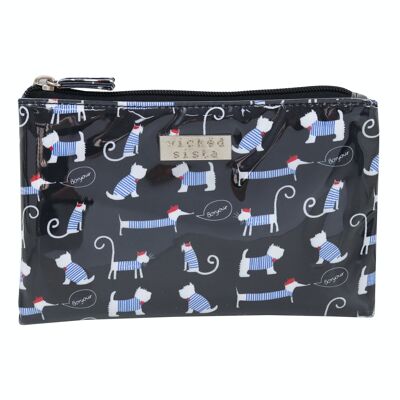 Cosmetic bag French Pets Large Flat Purse