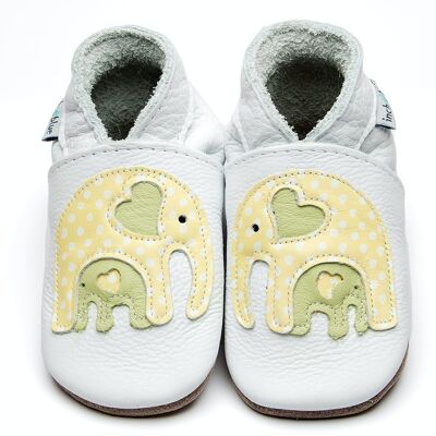 Zapatitos de Bebe en Piel - Ellie & Baby Blanco