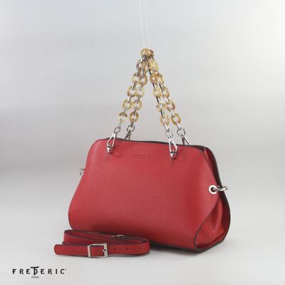 592804 red - Leather bag