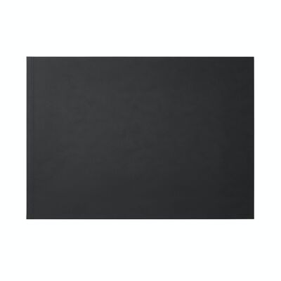 Desk Pad Clio Bonded Leather Black - Steel Structure with Double Stitching
