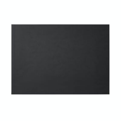 Sous-main Clio Cuir Reconstitué Noir - Structure Acier Double Couture