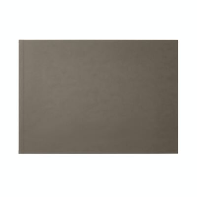 Desk Pad Clio Bonded Leather Taupe Grey - Steel Structure with Double Stitching