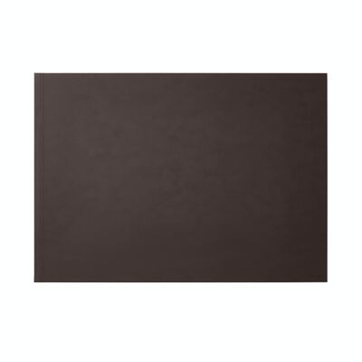 Desk Pad Clio Bonded Leather Dark Brown - Steel Structure with Double Stitching