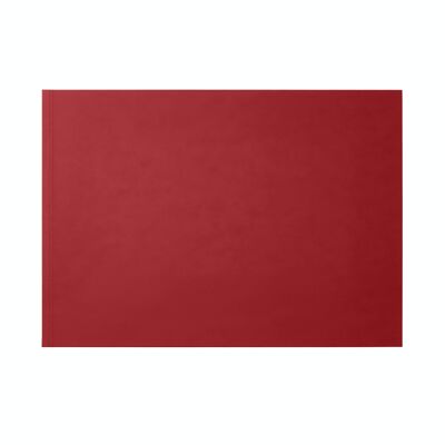 Desk Pad Clio Bonded Leather Ferrari Red - Steel Structure with Double Stitching