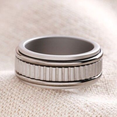 Men's Stainless Steel Spinning Band Ring