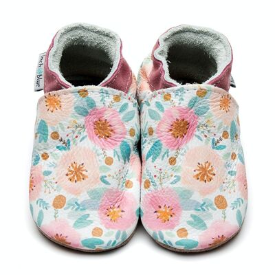 Children's Leather Slippers - Wild Roses