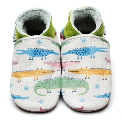 Leather Baby Slippers - Alli Gator