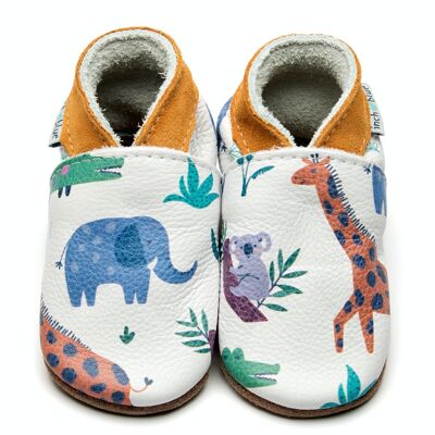 Pantofole in pelle per bambini - Safari