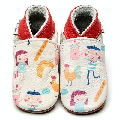 Leather Baby Slippers - Ooh La La