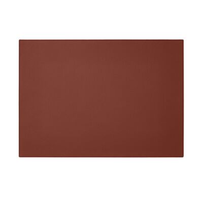 Desk Pad Palladio Real Leather Orange Brown - Square Corners and Perimeter Stitching