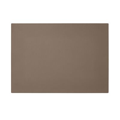 Desk Pad Palladio Real Leather Taupe Grey - Square Corners and Perimeter Stitching