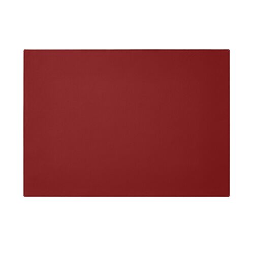 Desk Pad Palladio Real Leather Ferrari Red - Square Corners and Perimeter Stitching