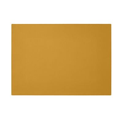 Desk Pad Palladio Real Leather Yellow - Square Corners and Perimeter Stitching