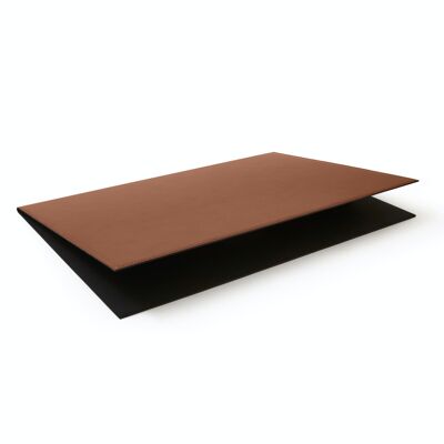 Foldable Desk Pad Gemini Bonded Leather Orange Brown - Perimeter Stitching