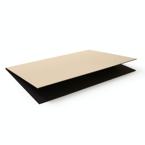 Foldable Desk Pad Gemini Bonded Leather Beige - Perimeter Stitching