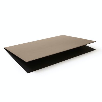 Foldable Desk Pad Gemini Bonded Leather Dove Grey - Perimeter Stitching