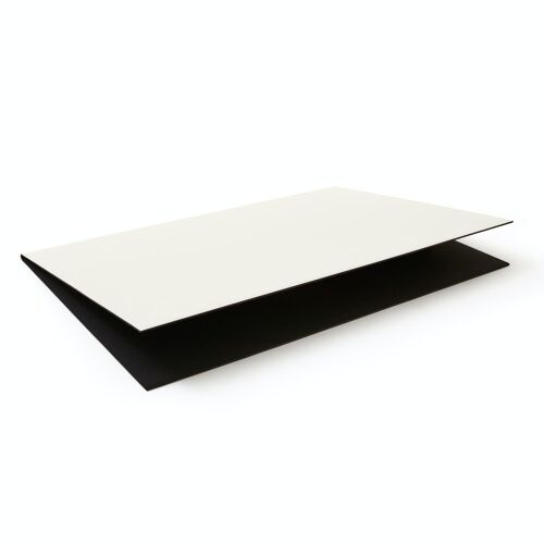 Foldable Desk Pad Gemini Bonded Leather White - Perimeter Stitching